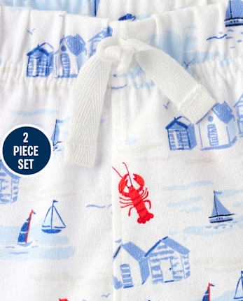 Baby Boys Dad And Me Coastal 2-Piece Outfit Set