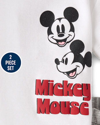 Baby Boys Mickey Mouseâ¢ 2-Piece Playwear Set