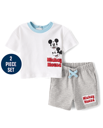 Baby Boys Mickey Mouseâ¢ 2-Piece Playwear Set