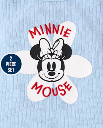 Baby Girls Minnie Mouseâ¢ 2-Piece Playwear Set
