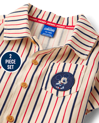 Toddler Boys Mickey Mouse™ Striped Americana 2-Piece Outfit Set