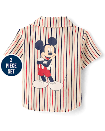 Toddler Boys Mickey Mouse™ Striped Americana 2-Piece Outfit Set