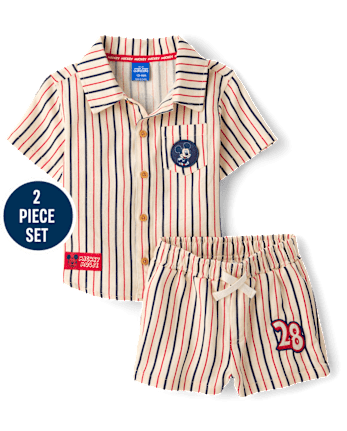 Toddler Boys Mickey Mouse™ Striped Americana 2-Piece Outfit Set