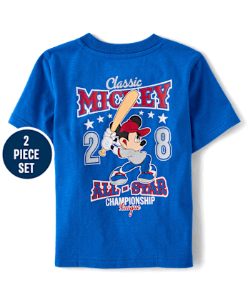 Toddler Boys Mickey Mouse™ Baseball 2-Piece Outfit Set