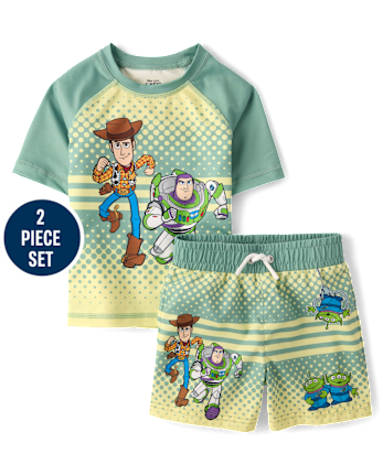 Toddler Boys Toy Story™ Rashguard Swimsuit