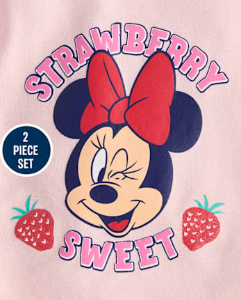 Toddler Girls Minnie Mouse™ Strawberry 2-Piece Outfit Set