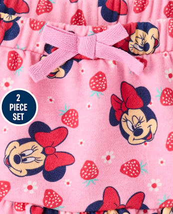 Toddler Girls Minnie Mouse™ Strawberry 2-Piece Outfit Set