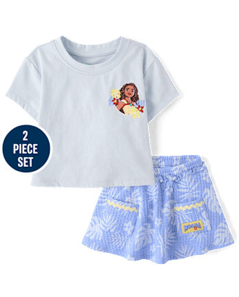 Toddler Girls Moana™ Tropical Leaf 2-Piece Outfit Set