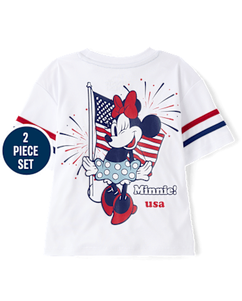 Girls Minnie Mouse™ Americana 2-Piece Outfit Set
