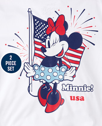 Girls Minnie Mouse™ Americana 2-Piece Outfit Set