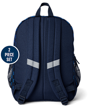 Boys Checkered Backpack 2-Piece Set