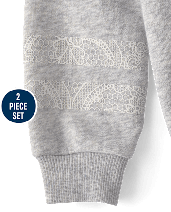 Toddler Girls Puff Print Dance Premium Fleece 2-Piece Outfit Set