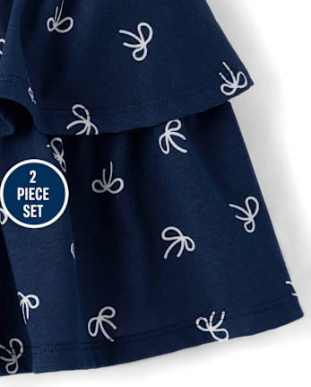 Toddler Girls Embellished Graphic 2-Piece Outfit Set