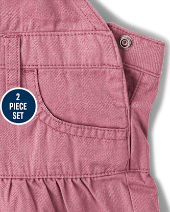 Ensemble jupe fleurie 2 pièces pour petites filles