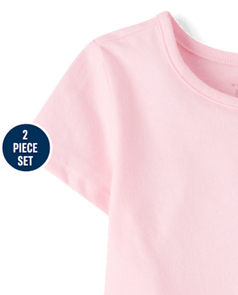 Toddler Girls Heart Skirtall 2-Piece Outfit Set