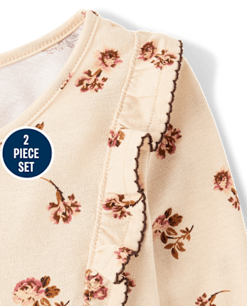 Toddler Girls Floral 2-Piece Outfit Set