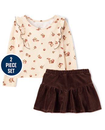 Toddler Girls Floral 2-Piece Outfit Set