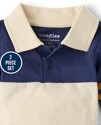 Baby Boys Varsity Stripe 2-Piece Playwear Set