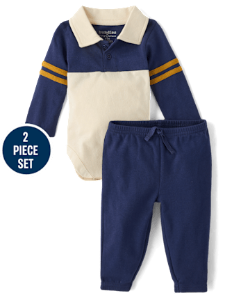 Baby Boys Varsity Stripe 2-Piece Playwear Set