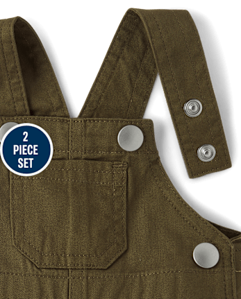 Baby Boys Utility Overalls 2-Piece Outfit Set
