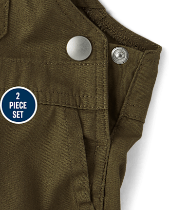 Baby Boys Utility Overalls 2-Piece Outfit Set