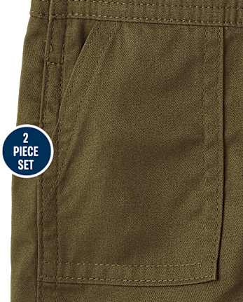 Baby Boys Utility Overalls 2-Piece Outfit Set