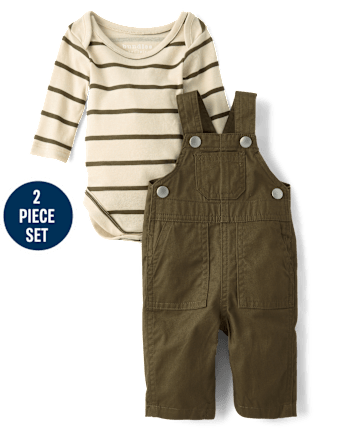 Baby Boys Utility Overalls 2-Piece Outfit Set