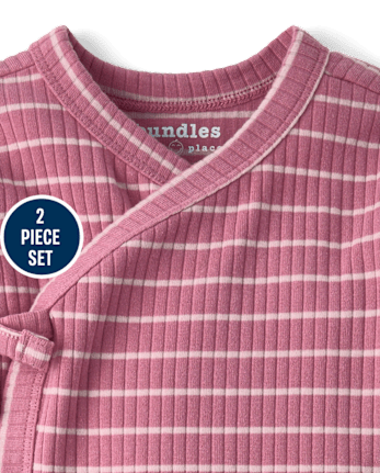 Baby Girls Striped 2-Piece Outfit Set