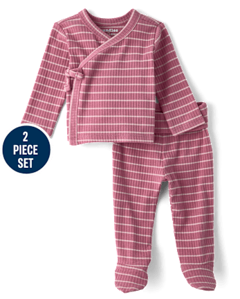 Baby Girls Striped 2-Piece Outfit Set