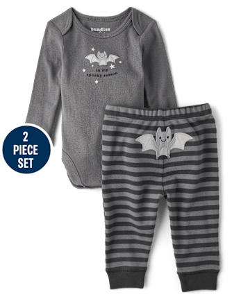 Baby Halloween Bat 2-Piece Playwear Set