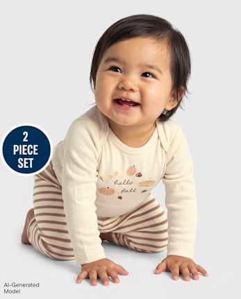Baby Fall 2-Piece Playwear Set - PECAN PIE