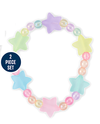 Girls Star Beaded 2-Piece Jewelry Set - MULTI CLR