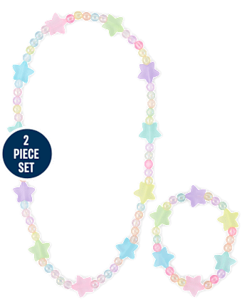 Girls Star Beaded 2-Piece Jewelry Set - MULTI CLR