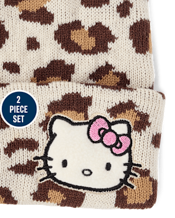 Girls Hello Kitty® Leopard 2-Piece Cold Weather Set - MULTI CLR