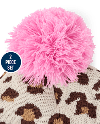 Girls Hello Kitty® Leopard 2-Piece Cold Weather Set - MULTI CLR