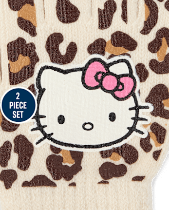 Girls Hello Kitty® Leopard 2-Piece Cold Weather Set - MULTI CLR
