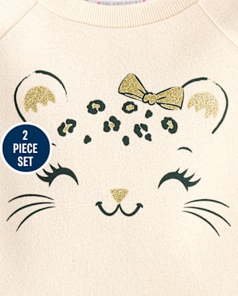 Toddler Girls Leopard 2-Piece Outfit Set - HAY STACK