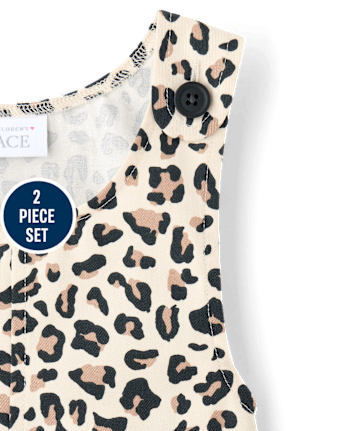 Toddler Girls Leopard Jumper 2-Piece Outfit Set - HAY STACK