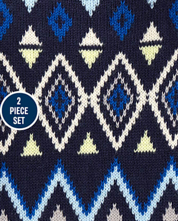 Baby Boys Fairisle Sweater 2-Piece Playwear Set - TIDAL