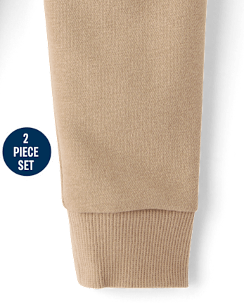 Ensemble 2 pièces en polaire premium avec ours brodé pour bébé et petit garçon - JAVA HILL