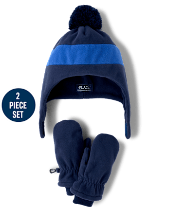 Toddler Boys Colorblock Microfleece 2-Piece Cold Weather Set - TIDAL