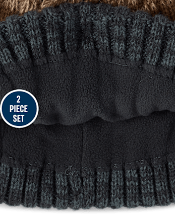 Boys Striped 2-Piece Cold Weather Set - MULTI CLR