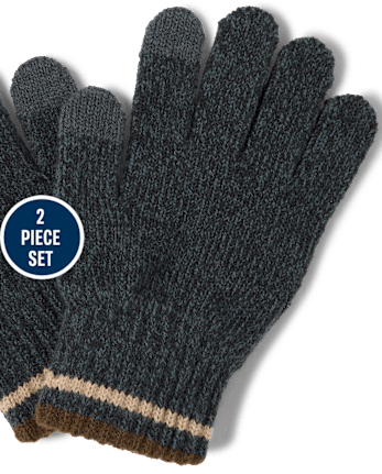 Boys Striped 2-Piece Cold Weather Set - MULTI CLR