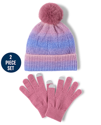 Girls Ombre 2-Piece Cold Weather Set - MULTI CLR