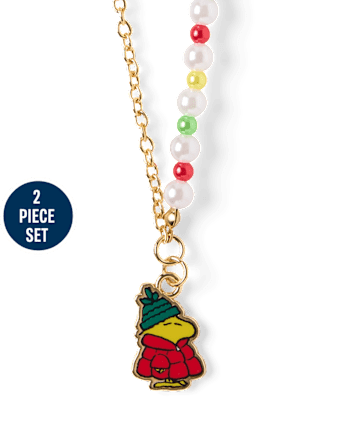 Girls Snoopy™ BFF Holiday Necklace 2-Pack - MULTI CLR