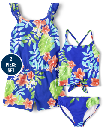 Girls Tropical 2-Piece Swim Set