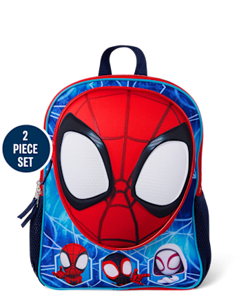 Conjunto de 2 piezas de mochila Spiderman para niños pequeños