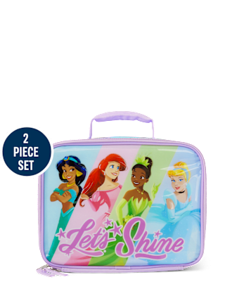 Conjunto de 2 piezas de mochila de princesas Disney para niñas pequeñas