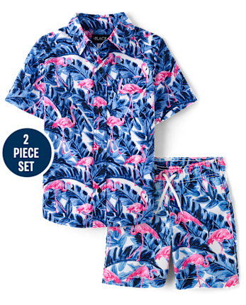 Boys Tropical 2-Piece Cabana Set