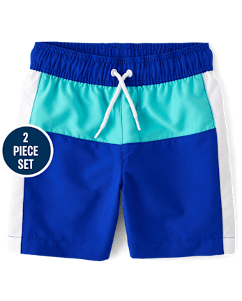 Boys Colorblock Rashguard Swimsuit